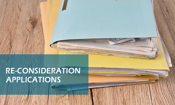 Yeniden Değerlendirilme (Re-consideration) Başvurusu